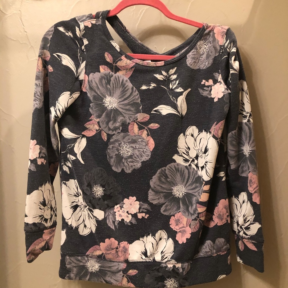 Old navy Gray flower sweatshirt